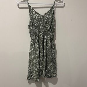 SHEIN Green Floral Mini Dress